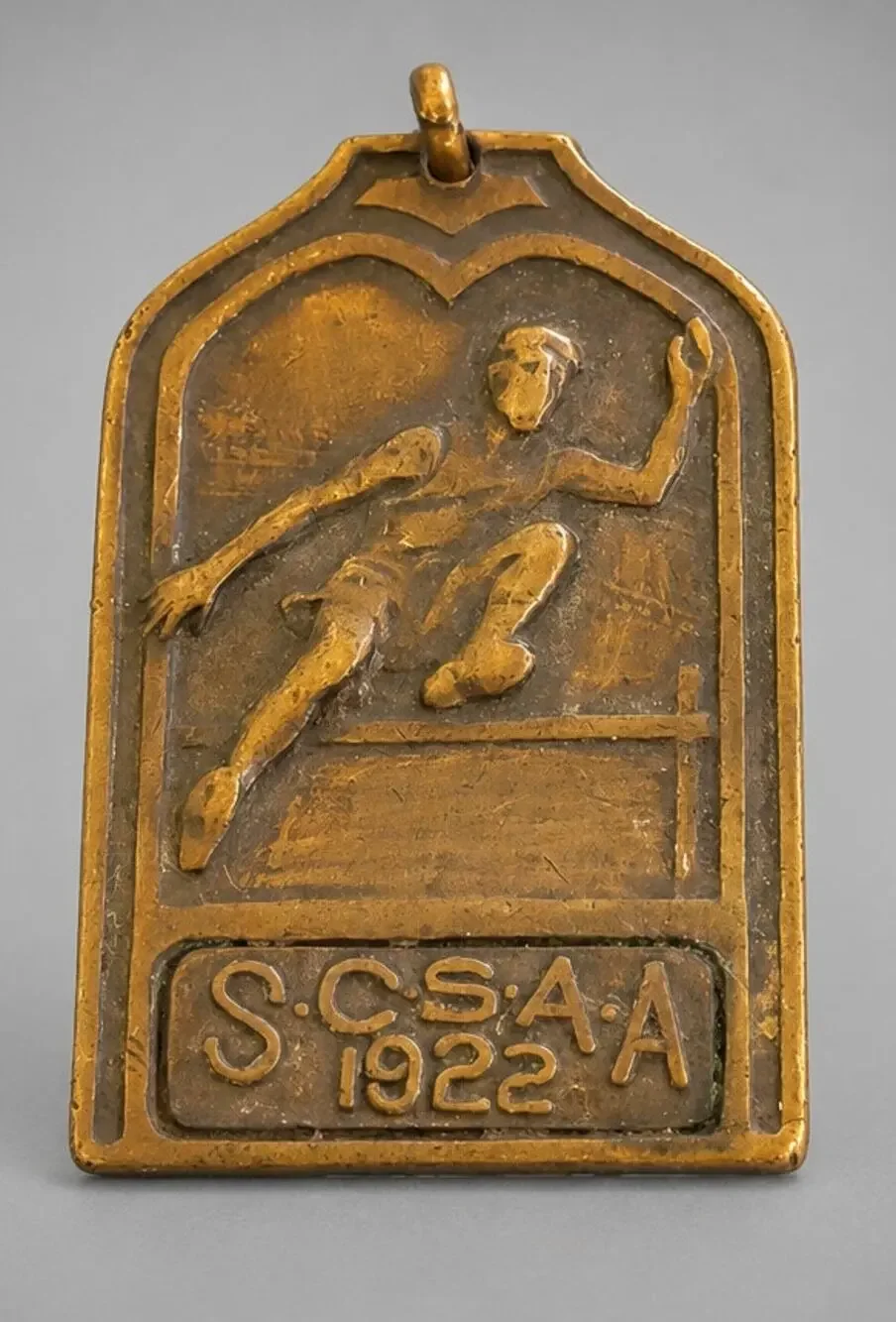 1922 SCSAA Track & Field High Jump Bronze Medal Pendant, Sports Award gn01-33